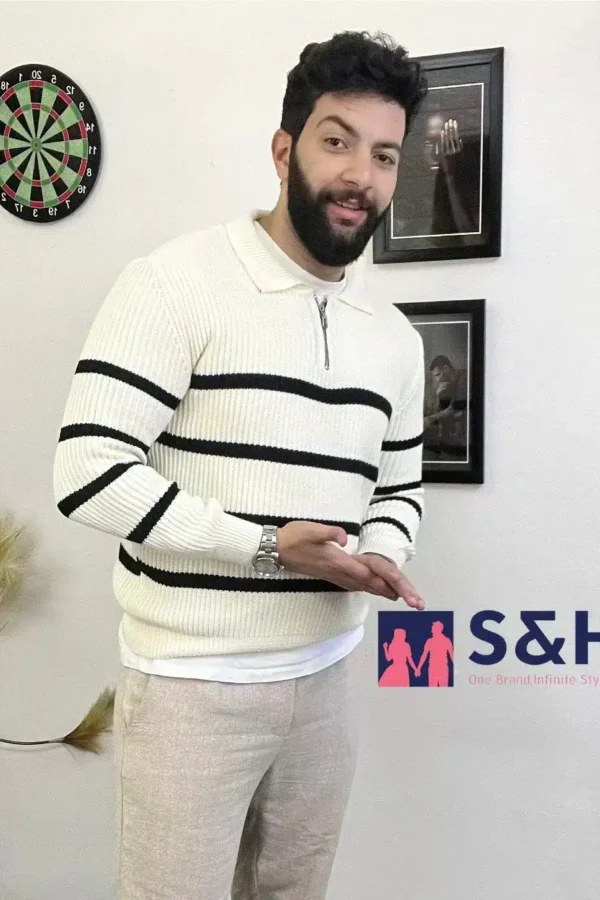 سويتر مقلم سوسته