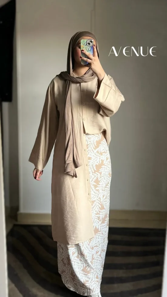 ⁦Long Linen Shirt⁩ - الصورة ⁦4⁩